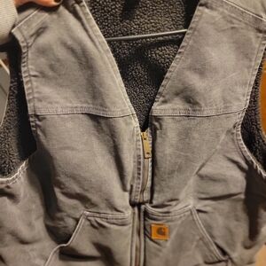 Carhartt Gray Sherpa-Lined Vest